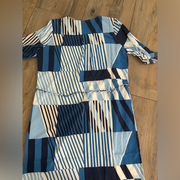 Kelly by clinton kelly blue and white stripe scarf stripe style NWT - Picture 3 of 8